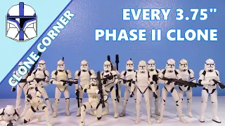 The evolution of Clone Trooper action figures: Every 3.75" White Phase II Figure | Clone Corner 155