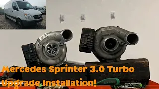 Mercedes sprinter upgraded turbo better than factory 0M 642 3.0 CRD V6!!!!! Outtakes from install!!