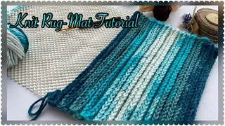 Easy Knit Crochet Rug-Mat Tutorial /Kolay Örgü Tığ İşi Paspas Yapımı