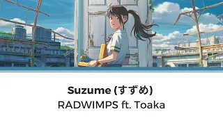 Suzume - RADWIMPS feat. Toaka - Lyric Video (romaji version) | Karaoke | Learn with Lyrics