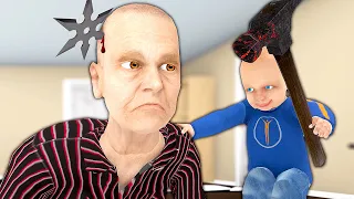 Babysitting My CRAZY Grandson - Granny Simulator Funny Moments