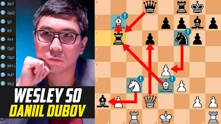 Wesley So *CRUSHED* Daniil Dubov with 10 Great Moves - Levitov Chess Week 2023