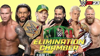 Six Man Elimination Chamber Roman vs John Cena vs Seth Rollins vs Brock vs Randy Orton vs Cody 2k23