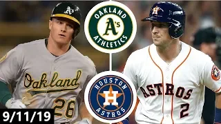 Athletics vs. Astros Highlights | September 11, 2019 | 2019 MLB Season