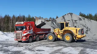 #27  Gravel Truck Driving in Sweden |Winter road driving in Sweden | Trucking in Sweden