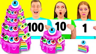 100 Шарів їжі Челендж | Божевільний челендж PaRaRa Challenge