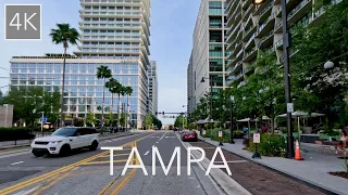 Downtown Tampa Florida and Ybor City Drive 4K - Driving the Cigar City Tour