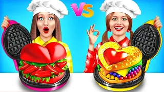 Desafío de Cocina Ricos VS Pobres | Desafío de Comida con Delicias Mega Ricas por Mega Game