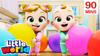 Fun Balloon Playtime with Nico and Nina | Kids Songs & Nursery Rhymes by Little World