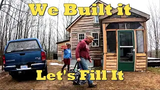 We Built It, Now The Fun Part. Stocking Off Grid Cabin Pantry - Pantry Haul