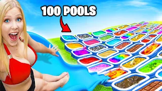 100 Mystery Pools but Only One Lets You Escape...