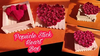 Popsicle Stick Heart Box | Handcrafted | Valentine's Special | DIY