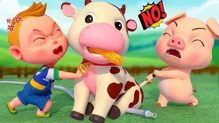 The Farmer In The Dell - Animals Farm Song | Super Sumo Nursery Rhymes & Kids Songs