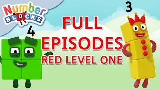 @Numberblocks- Red Level One | Full Episodes 4-6 | #HomeSchooling | Learn to Count #WithMe