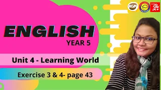 English Plus 1 Year 5 |  Unit 4 | Page 43 | Learning World Exercise 3&4 (AUDIO & PRACTICE)