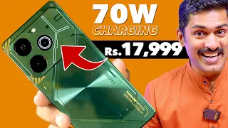 70W Charging phone for just Rs.17,999.  Phone with  Dynamic light effect. Tecno Pova 6 Pro 5G.