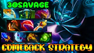 COMEBACK STATEGY [ Phantom Assassin ] INSANE 30 SAVAGE MONSTER - DOTA 2 GAMEPLAY