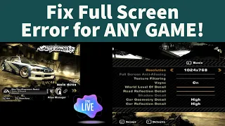 NFS Most Wanted Wide-Full Screen RESOLUTION Fixed | Any Games Screen Resolutions fix | LIVE DEMO!