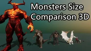 Monsters Size Comparison  in 3D |  super hero size comparison | biggest monster