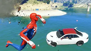 GTA 5 Suck Smash Ragdolls (Spiderman)