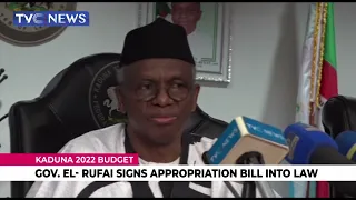 Gov El-Rufai Signs 2022 Appropriation Bill Into Law (Watch Video)