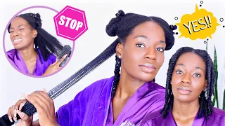 ROUTINE DÉMÊLAGE SANS CASSE & DIY PREPOO 100% NATUREL⎜Cheveux crépus, bouclés, frisés