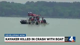 Kayaker killed in crash with boat