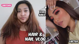 NAIL & HAIR VLOG + MAKEUP RANT | MOMMY MAKE OVER - ALEXISJAYDA