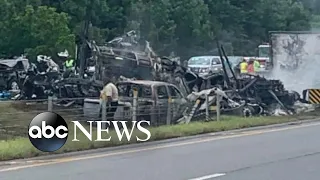 10 dead after 18-car crash on Alabama highway