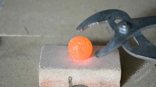 Hot metal ball in hot water - Popular science experiment