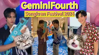 🥰💦GeminiFourth funny and cute moments celebrating Songkran 2024💦#siamparagonultrasonic #geminifourth