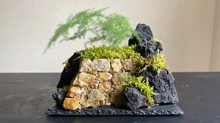 錆色の城跡と苔【Rust-colored castle ruins and moss】