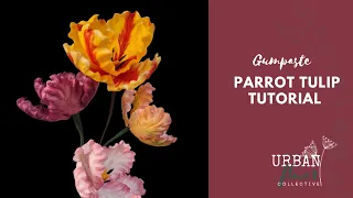 How to make an easy & vibrant gumpaste / flower paste / sugar Parrot Tulip - a step by step tutorial