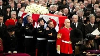 Margaret Thatcher's funeral procession to St Paul's Cathedral