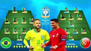 Neymar vs Ronaldo | Brazil vs Portugal | International Cup Match | Dream League Soccer 2024 Gameplay