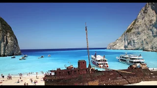 SHIPWRECK BEACH WITH 4K DRONE - NAVAGIO,  ZAKYNTHOS