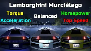 Torque vs Balanced vs Horsepower - Lamborghini Murcielago Tuning  - Need for Speed Carbon Redux mod