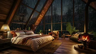 Gentle Rainfall on Window | Create a Cozy Atmosphere for Study or Meditation | Cozy Bedroom Ambience