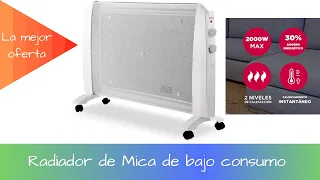 SOGO SS1 8440 Radiador de Mica Bajo Consumo. Con Termostato Regulable, Potencia de 1000W y 2000W