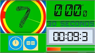 7 countdown timer green screen (TC.007) with sound