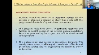 How to get your Master's in Engineering Management Program certified with ASEM