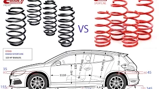 SCIROCCO | eibach pro-kit vs sportline springs