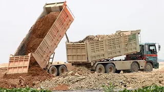 Back Landfill Foundation Structure Layer Best Wheel Loader Pushing Rock Dirt