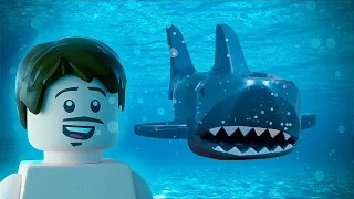 Would You Swim With Sharks For $100,000 (Lego Mrbeast)