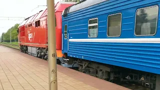 Тепловоз Тэп70бс-150 на ст. Масюковщина / Tep70bc-150 on the Masyukovshchina station