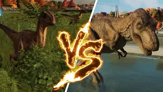 Тираннозавр Рекс против Велоцирапторов | Jurassic World Evolution 2