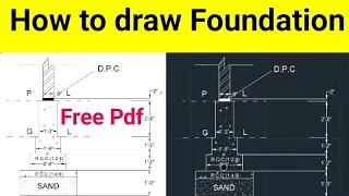 how to draw foundation in autocad