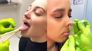 Crazy Piercing Videos Of Instagram ! Top 5 shocking piercings of 2023 . Pierced Nose