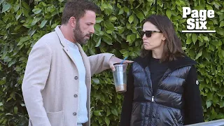 Jennifer Garner appears upset during chat with ex Ben Affleck — who then backs his Benz into car