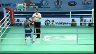 Light Fly (49kg) SF - Zoirov (UZB) vs Zhakypov (KAZ) - 2012 AIBA Asian Olympic Qualifying Event